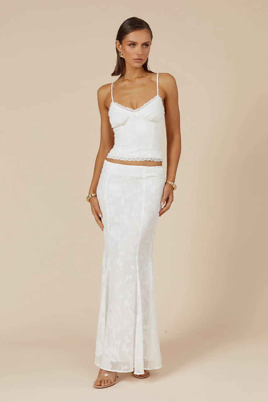 Larina Maxi Skirt - White