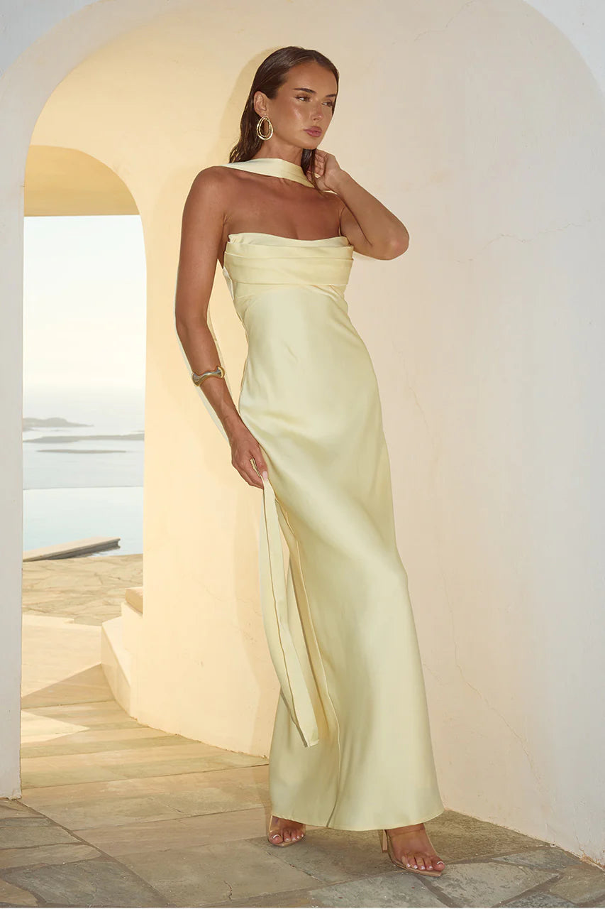 Madeleine Strapless Maxi Dress - Buttermilk