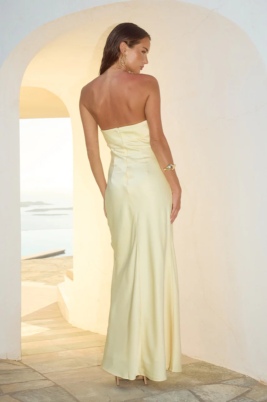 Madeleine Strapless Maxi Dress - Buttermilk