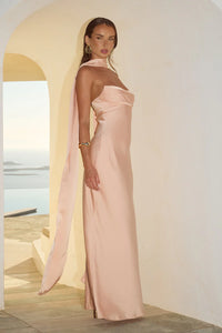 Madeleine Strapless Maxi Dress - Peach