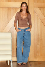 Load image into Gallery viewer, Matiah V-Neck Top - Mocha
