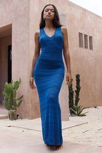 Moon Maxi Dress - Cobalt