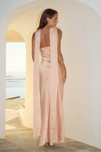 Madeleine Strapless Maxi Dress - Peach