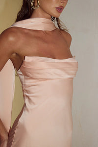 Madeleine Strapless Maxi Dress - Peach