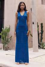 Load image into Gallery viewer, Moon Maxi Dress - Cobalt
