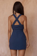 Load image into Gallery viewer, Adele Mini Dress - Navy
