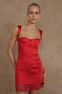 Claudelle Mini Dress - Red