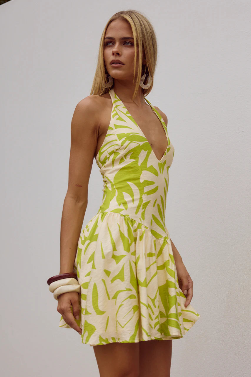 Bydie Mini Dress - Matelo Lime