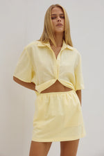 Load image into Gallery viewer, Adelyn Mini Skirt - Lemon
