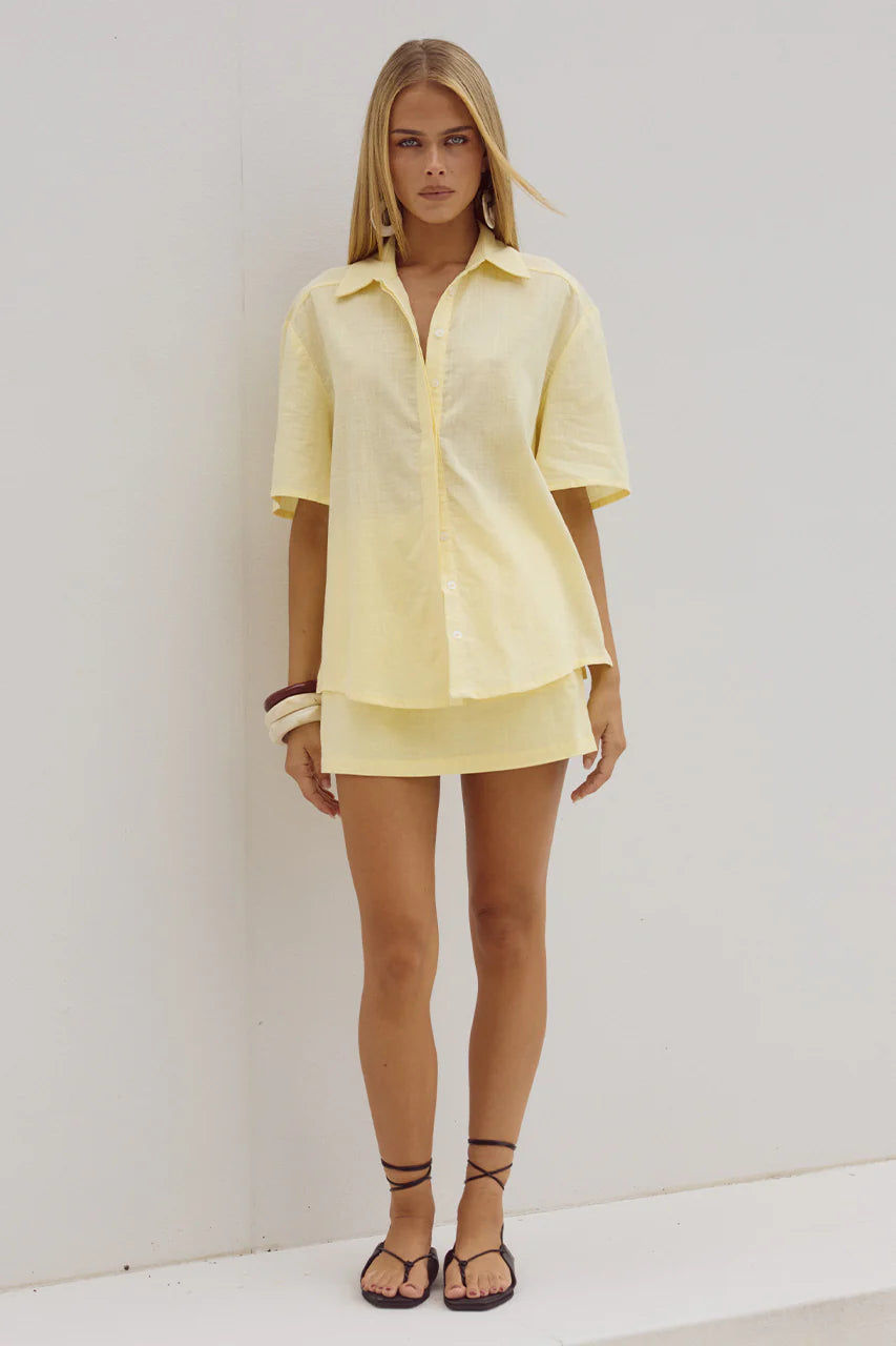 Adelyn Mini Skirt - Lemon