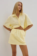 Load image into Gallery viewer, Adelyn Mini Skirt - Lemon
