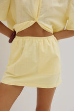 Load image into Gallery viewer, Adelyn Mini Skirt - Lemon
