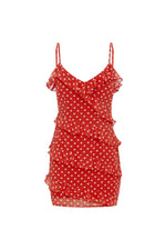 Load image into Gallery viewer, Dejalina Mini Dress - Red Dot
