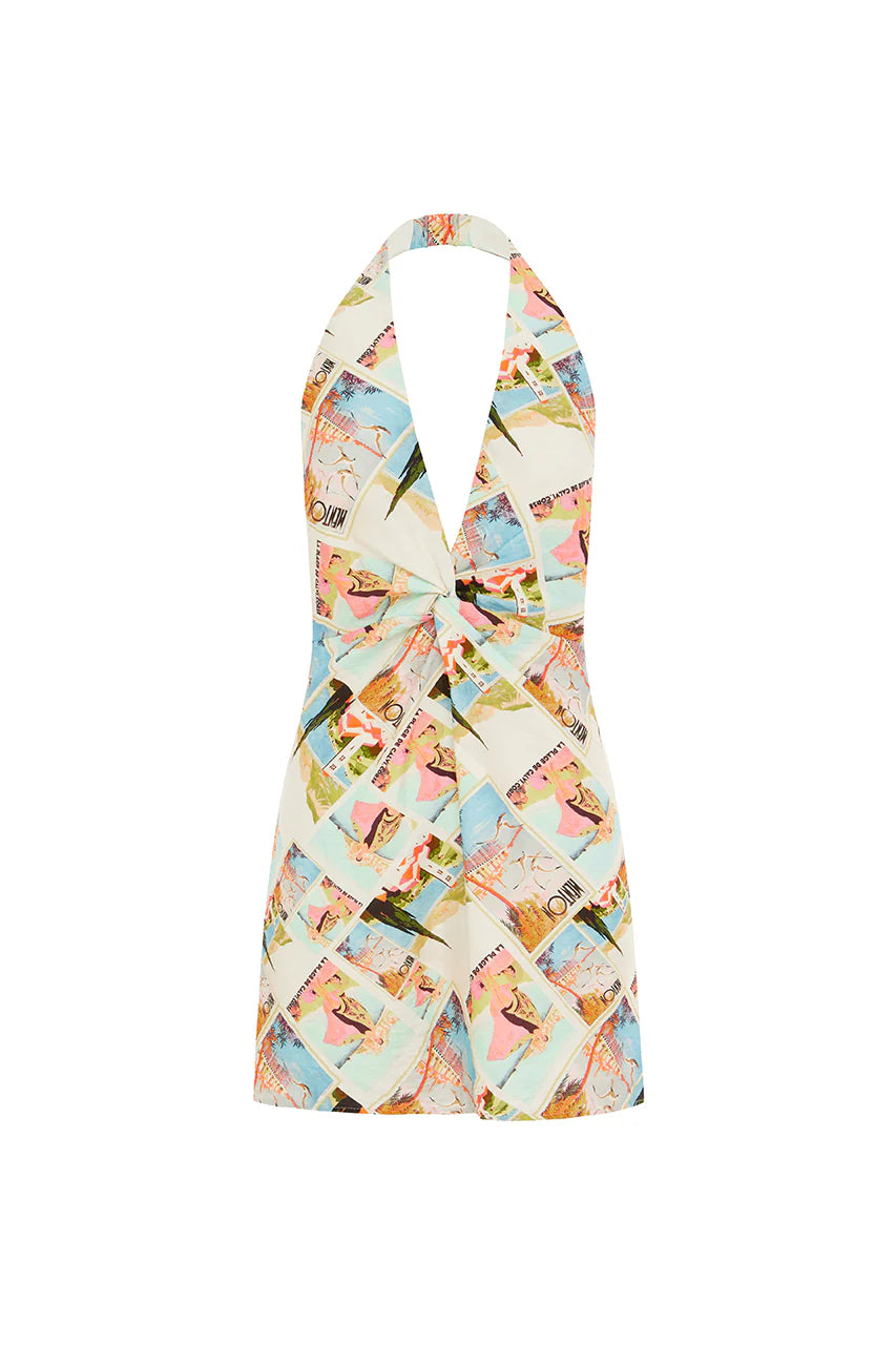 Holly Mini Dress - Vacay Aqua