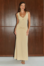 Load image into Gallery viewer, Elin Draped Twist Maxi Dress - Butter
