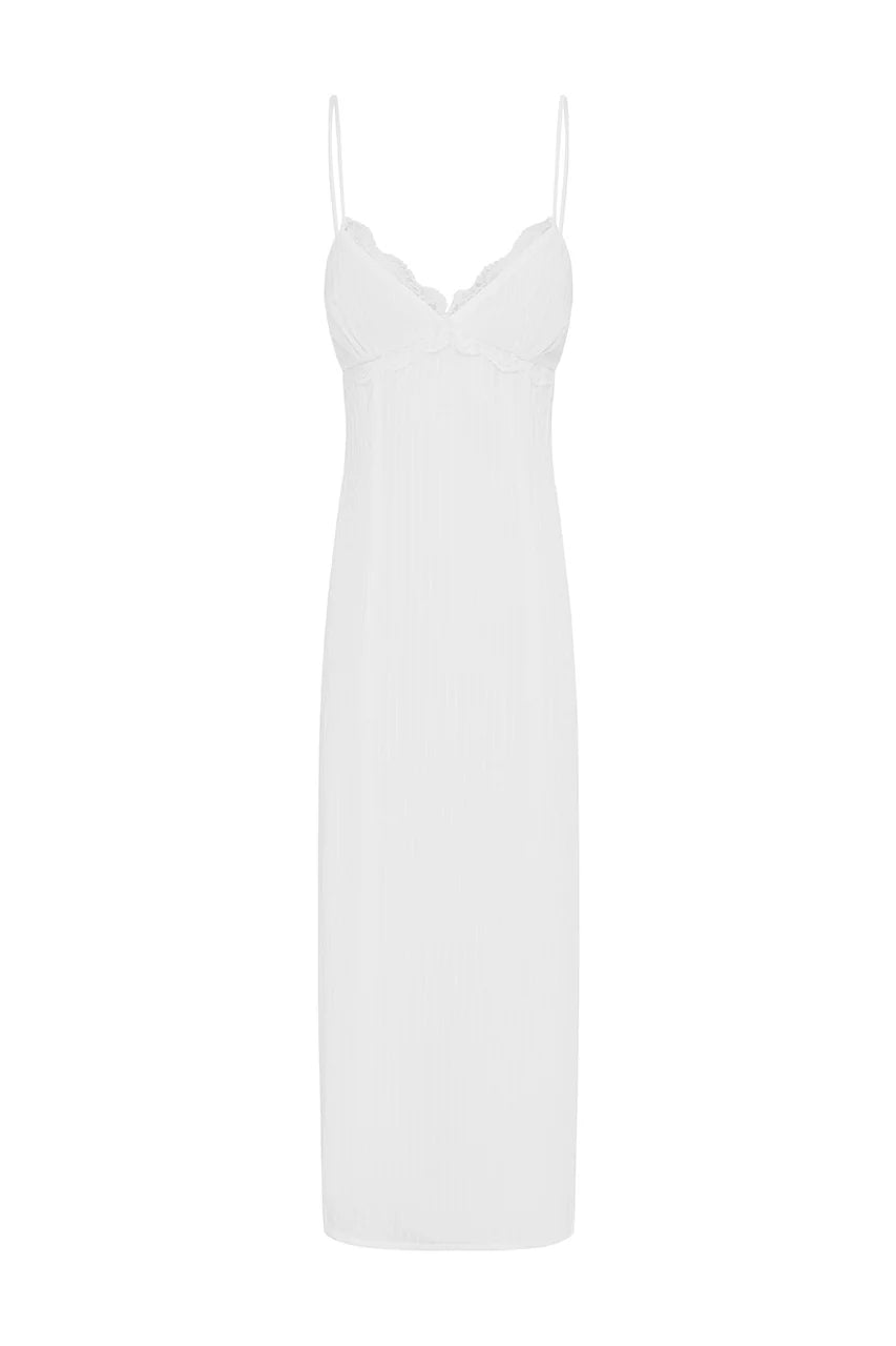 Loxie Midi Dress - White