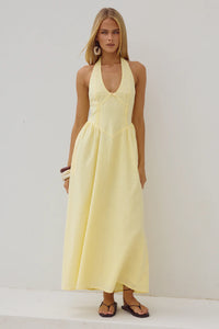 Limoni Midi Dress - Lemon