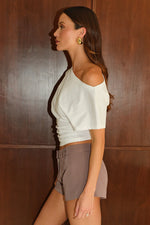 Load image into Gallery viewer, Bonne One Shoulder Top - White
