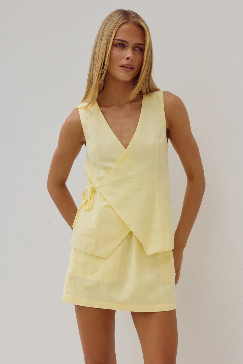 Limoni Mini Skirt - Lemon