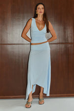 Load image into Gallery viewer, Lune Handkerchief Midi Skirt - Mist
