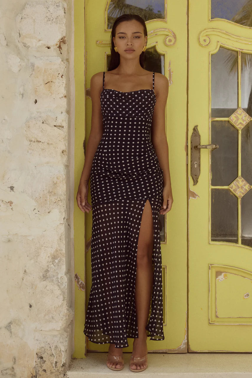 Kyleah Maxi Dress - Black/White