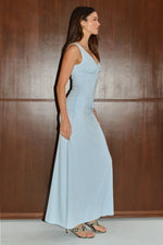 Load image into Gallery viewer, Elin Draped Twist Maxi Dress - Mist
