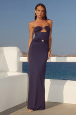 Load image into Gallery viewer, Kleo Strapless Maxi Dress - Navy
