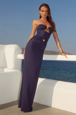 Load image into Gallery viewer, Kleo Strapless Maxi Dress - Navy
