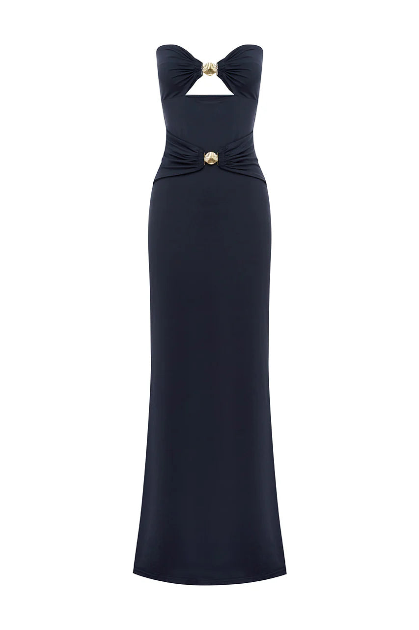 Kleo Strapless Maxi Dress - Navy