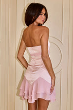 Load image into Gallery viewer, Violetta Strapless Mini Dress - Blush
