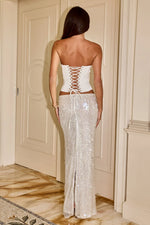 Load image into Gallery viewer, Juliette Low Waist Maxi Skirt - Ivory
