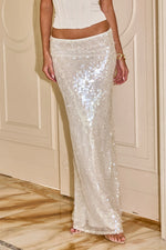 Load image into Gallery viewer, Juliette Low Waist Maxi Skirt - Ivory
