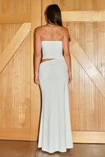 Load image into Gallery viewer, Piper Strapless Cutout Maxi Dress - White
