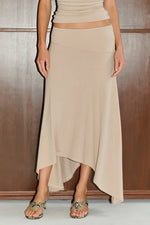 Load image into Gallery viewer, Lune Handkerchief Midi Skirt - Stone
