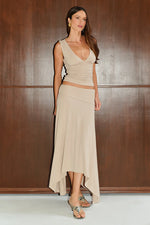 Load image into Gallery viewer, Lune Handkerchief Midi Skirt - Stone
