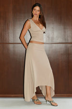 Load image into Gallery viewer, Lune Handkerchief Midi Skirt - Stone

