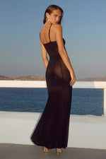 Load image into Gallery viewer, Tisha Sheer Maxi Dress - Black
