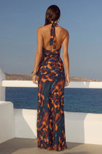 Load image into Gallery viewer, Mabella Halter Maxi Dress - Valina Orange
