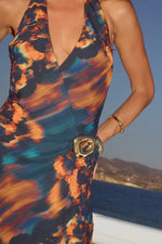 Load image into Gallery viewer, Mabella Halter Maxi Dress - Valina Orange
