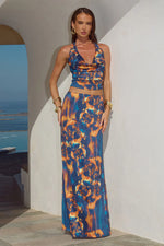 Load image into Gallery viewer, Lotus Low Waist Maxi Skirt - Valina Orange
