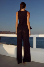 Load image into Gallery viewer, Loui High Waisted Knit Pants - Black

