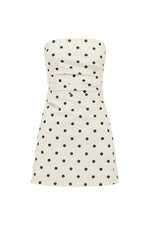 Load image into Gallery viewer, Cairo Strapless Mini Dress - White/Black Polka
