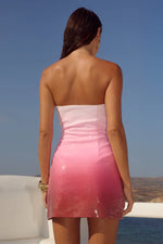 Load image into Gallery viewer, Ibiza Strapless Sequin Mini Dress - Strawberry Shortcake Ombré
