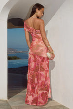 Load image into Gallery viewer, Misaki One Shoulder Maxi Dress - Moana Pink

