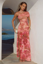 Load image into Gallery viewer, Misaki One Shoulder Maxi Dress - Moana Pink

