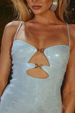Load image into Gallery viewer, Trinity Mini Dress - Light Blue
