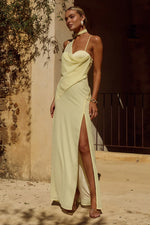 Load image into Gallery viewer, Liora Draped Scarf Maxi Dress - Butter
