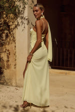 Load image into Gallery viewer, Liora Draped Scarf Maxi Dress - Butter
