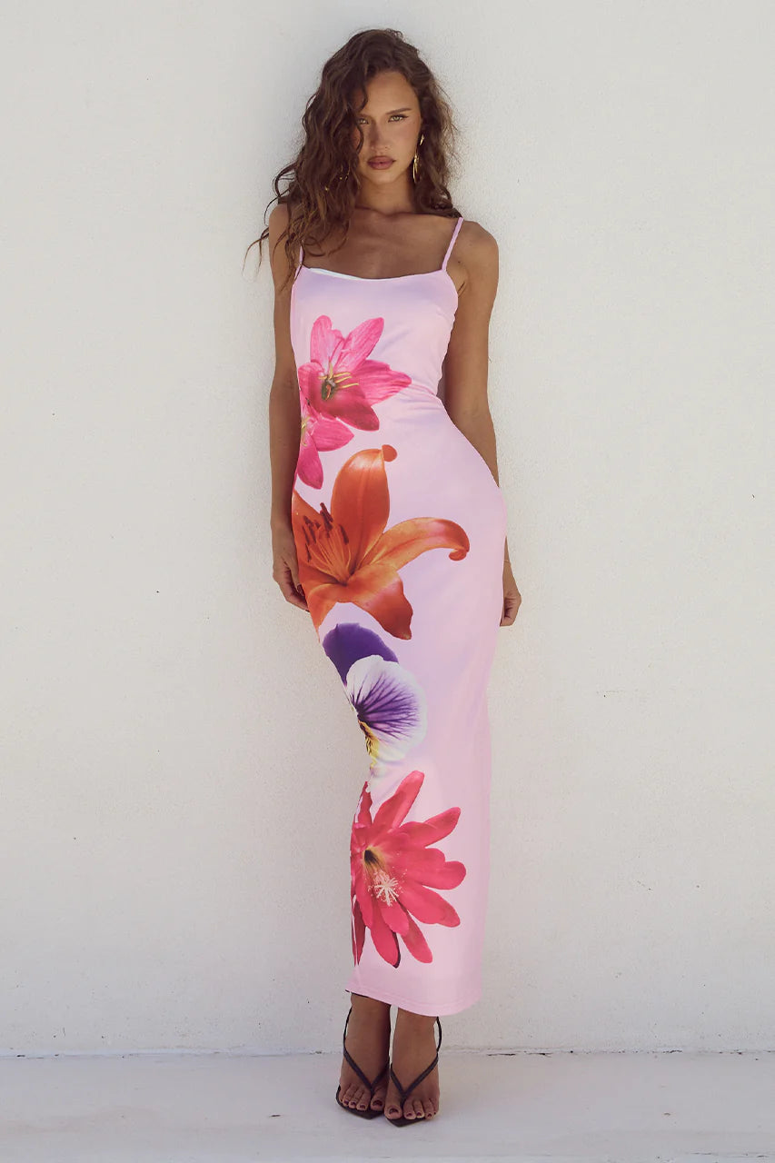 Deia Midi Dress - Multi Flower