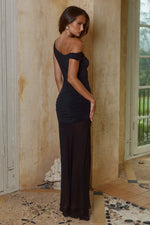 Load image into Gallery viewer, Stephanie One Shoulder Maxi Dress - Black
